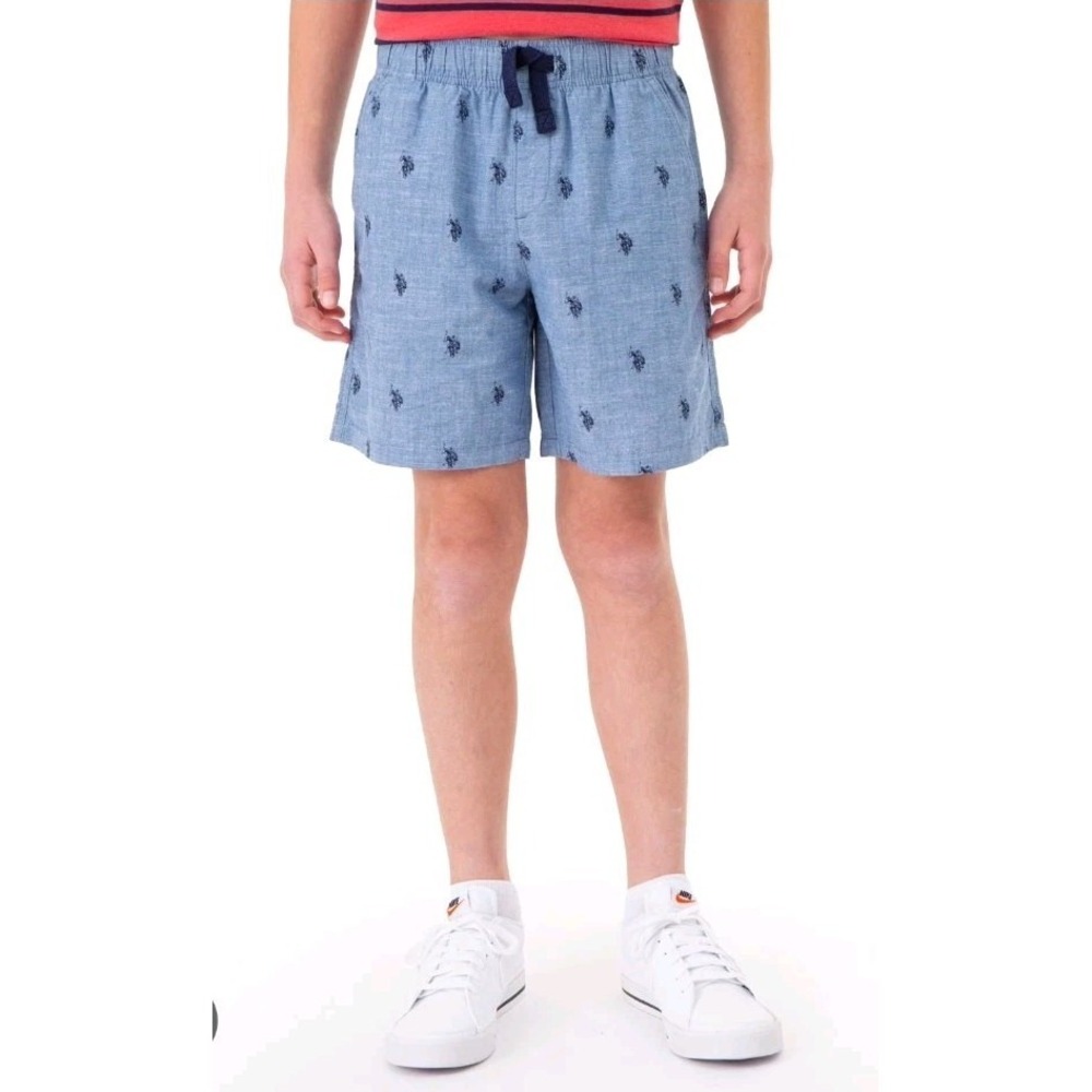 U.S. Polo Assn. Boys Youth Pull-on Blue Casual Shorts Size Medium 8